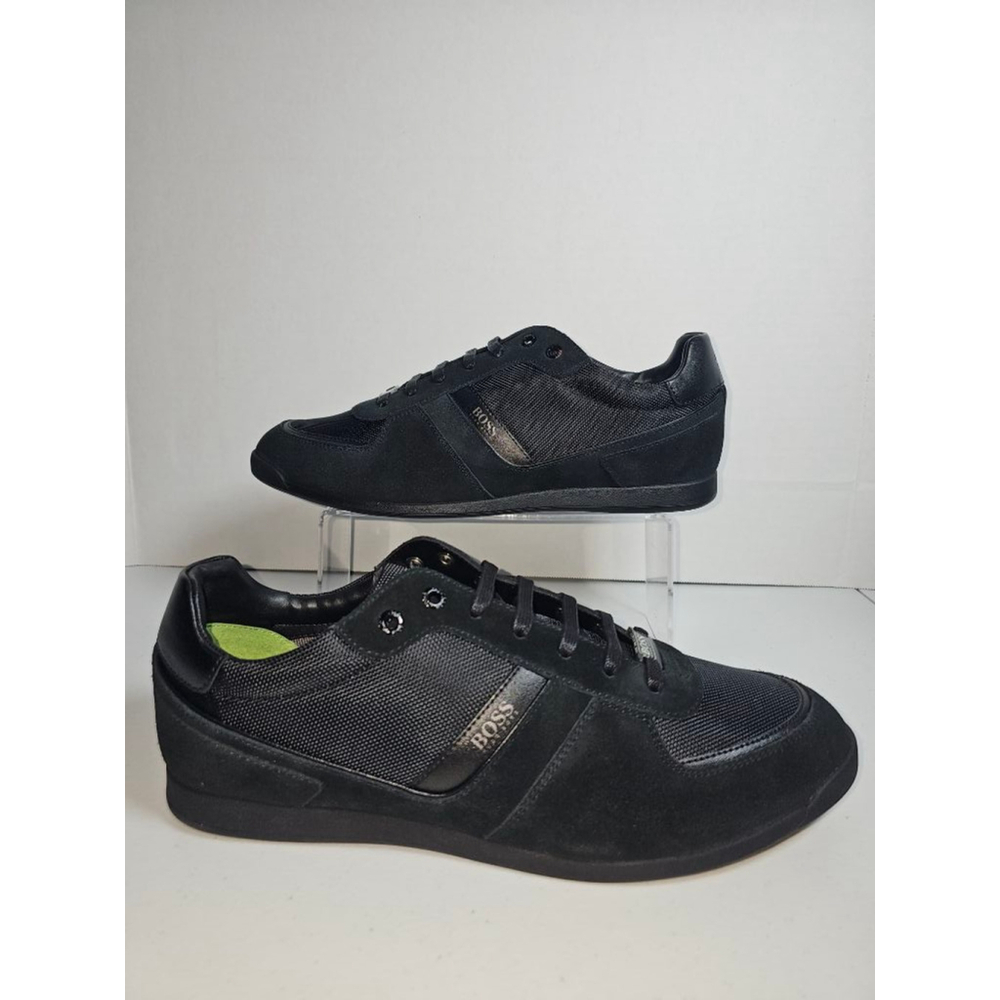 Boss Hugo Boss Men's Maze Suede Sneakers - Black - Size 12
